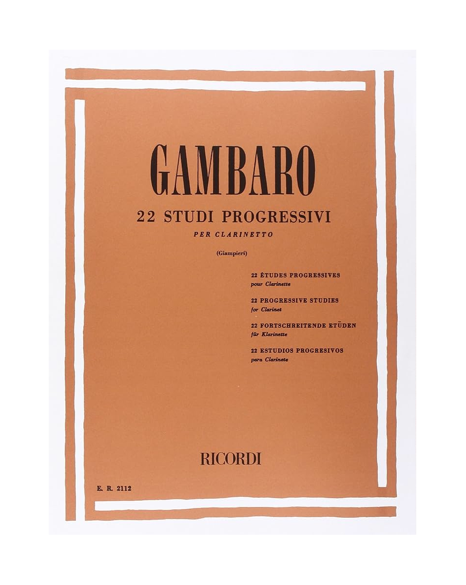 GAMBARO 22 Studi Progressivi per Clarinetto