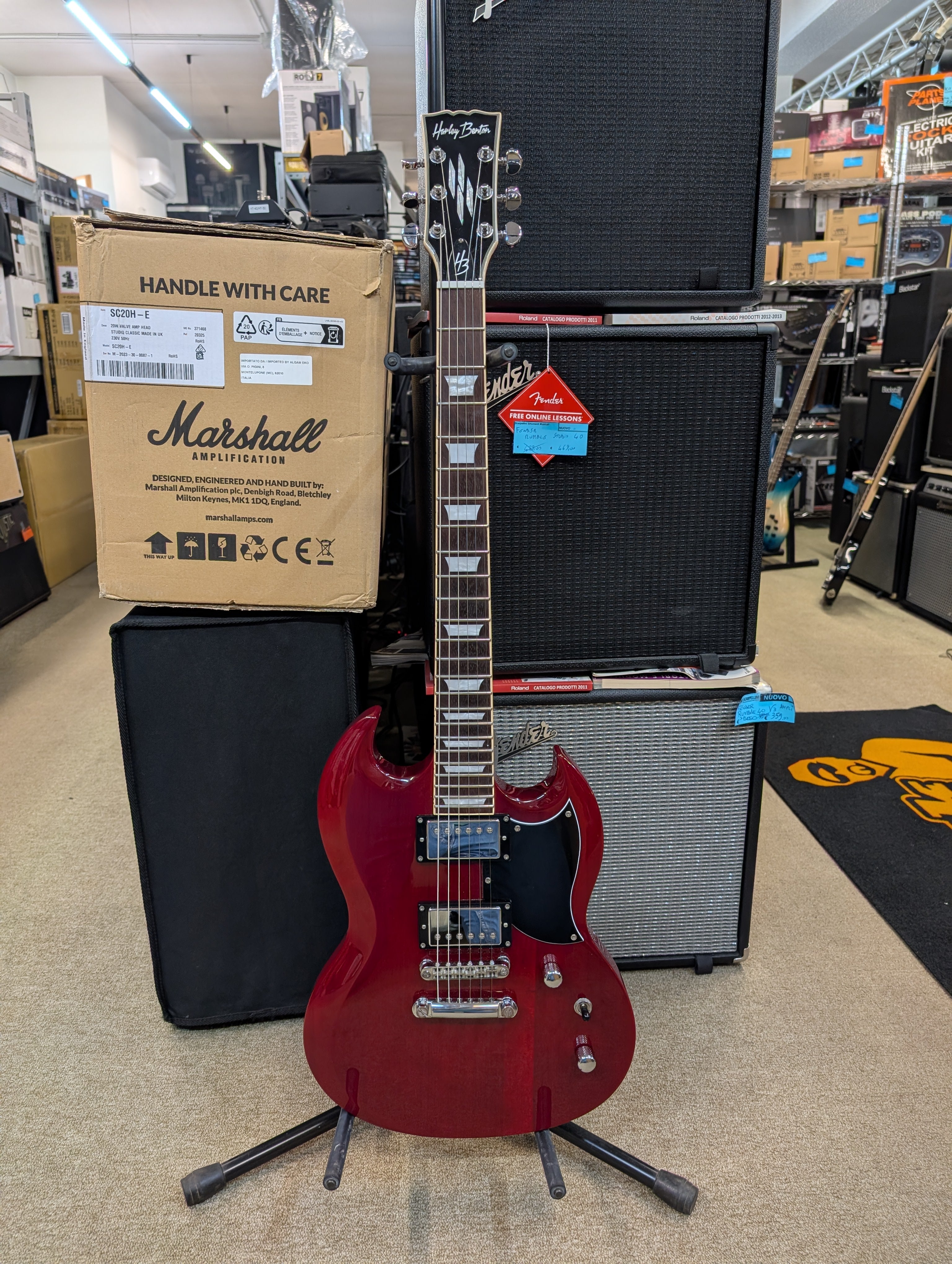 Harley Benton DC-Custom Cherry
