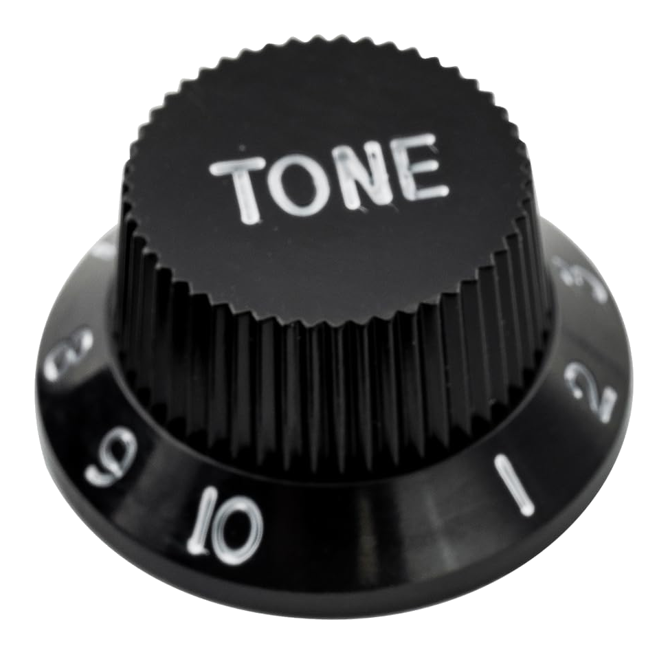 Musiclily Top Hat Knob Strat TONE Black