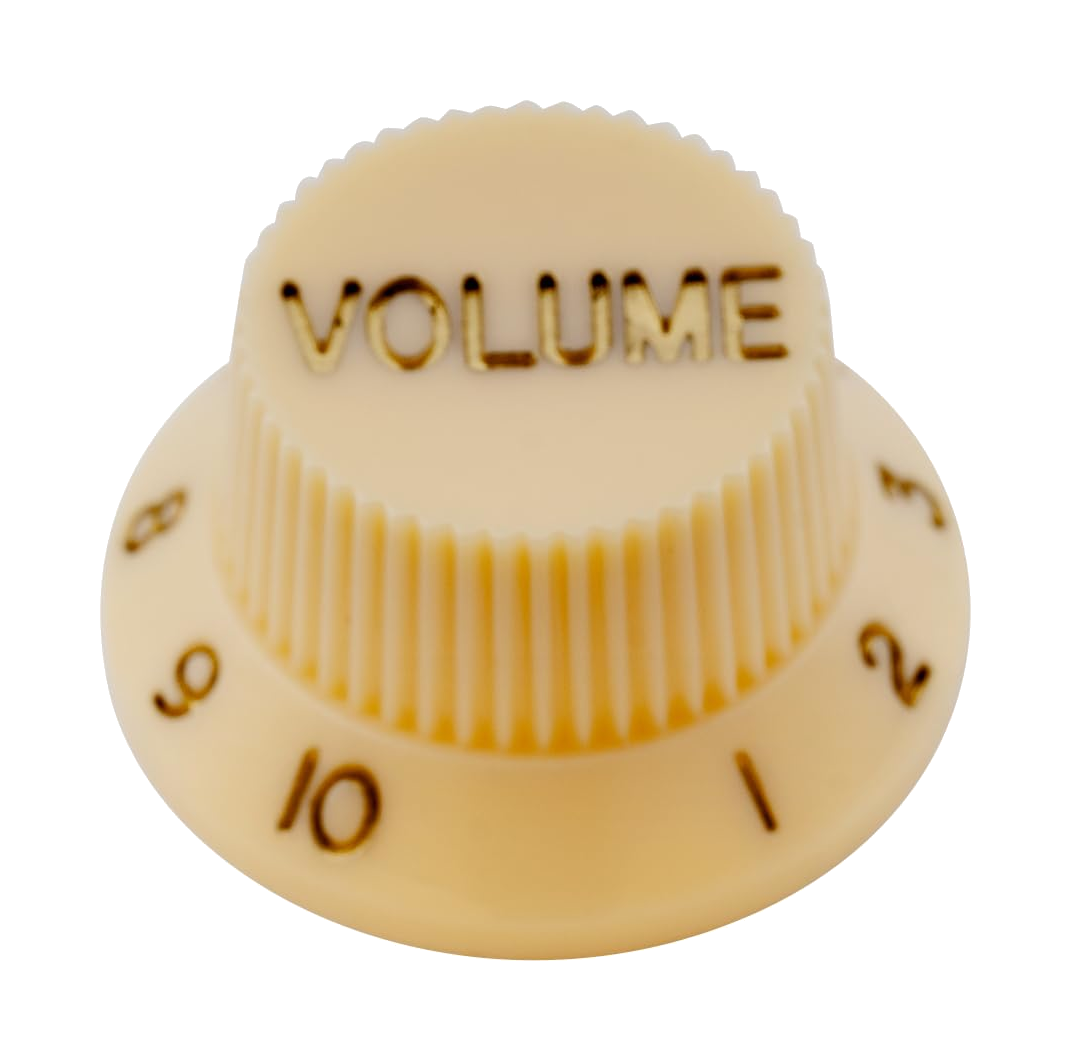 AllParts Top Hat Knob Strat VOLUME Vintage Cream