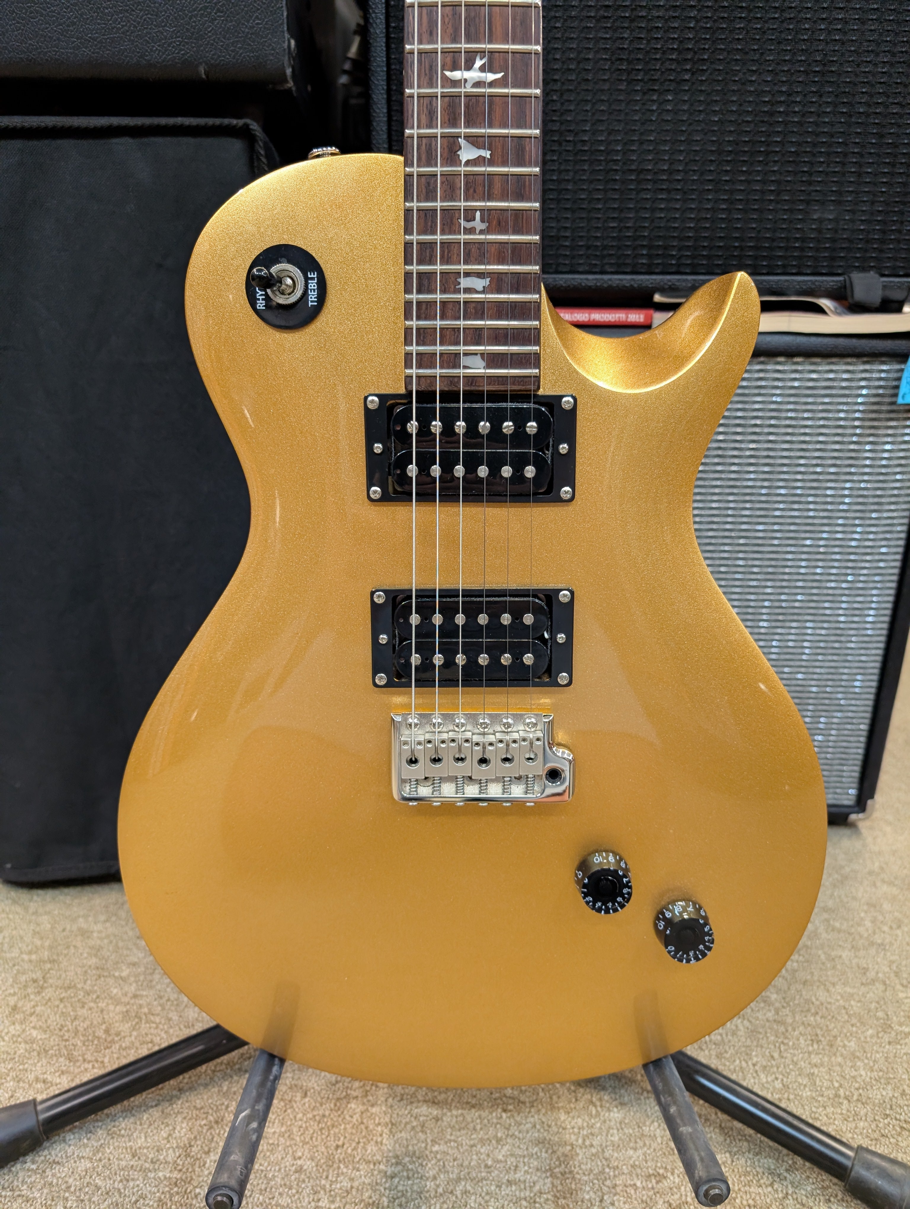 PRS SE Santana Singlecut Trem Egyptian Gold