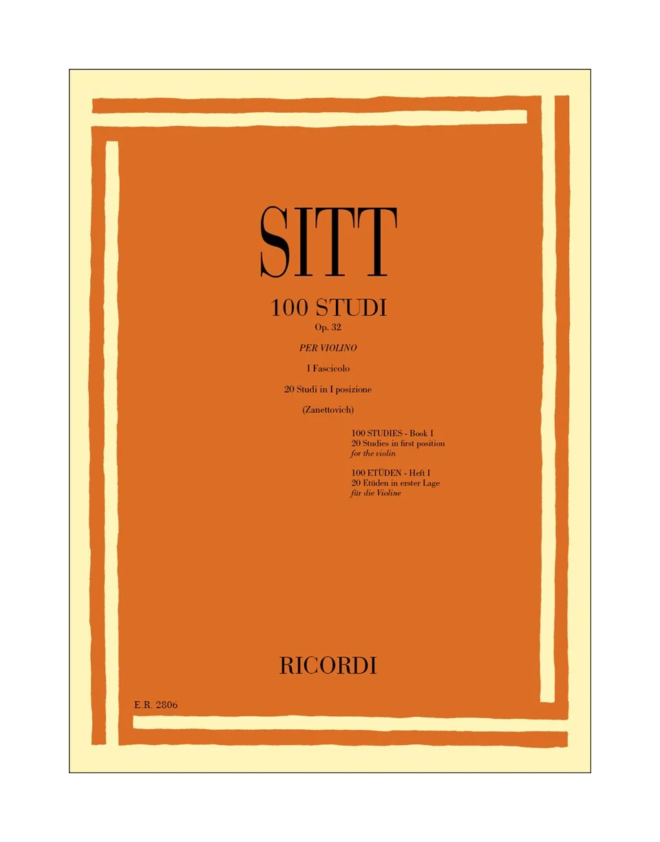 SITT 100 Studi Op.32 Per Violino