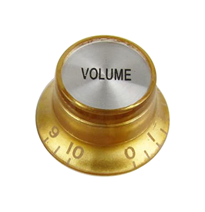 Soundsation Top Hat Knob VOL Gibson Style Gold+Silver