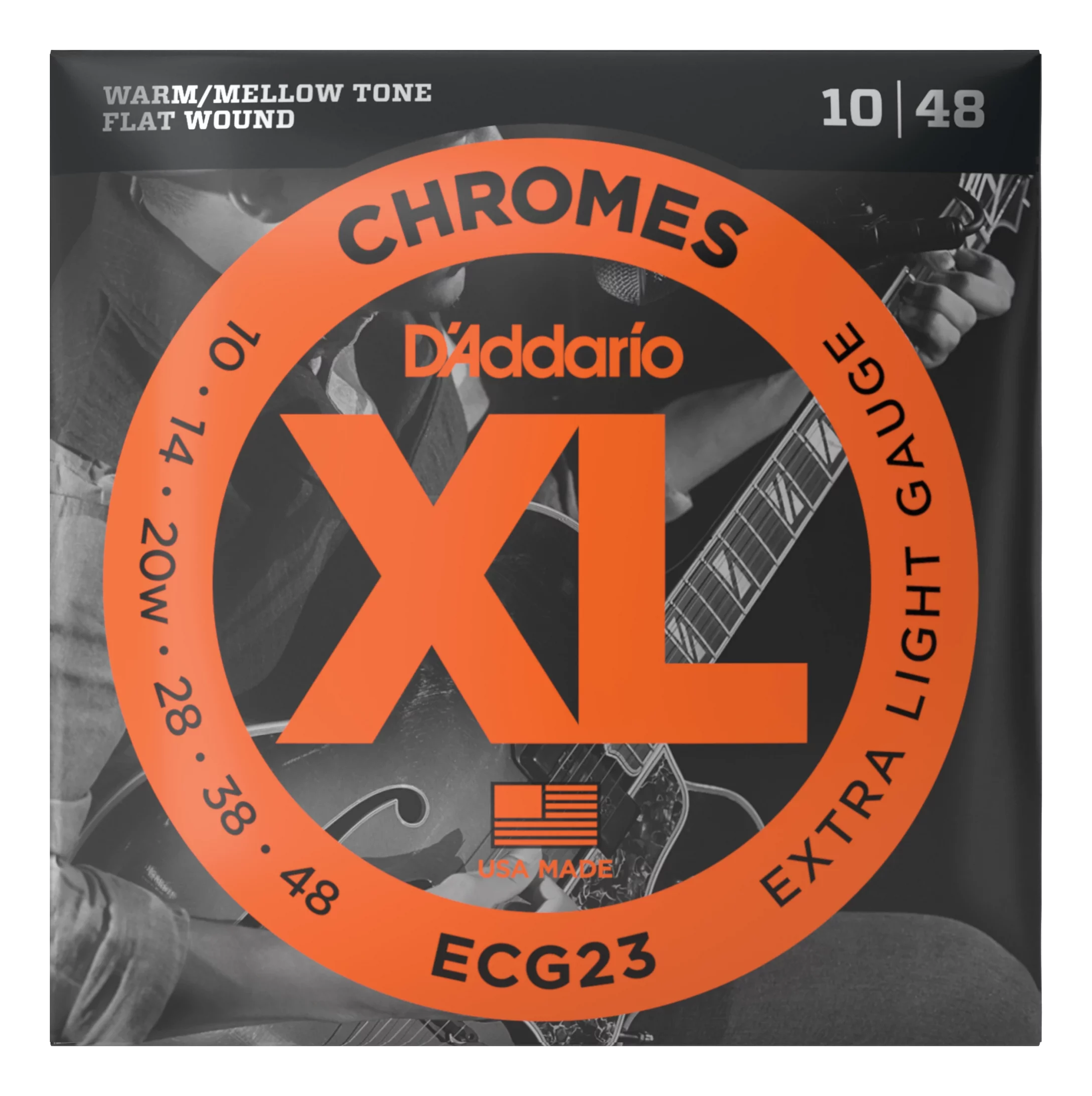 D'Addario ECG23 Chromes Extra Light 10-48 (lisce)