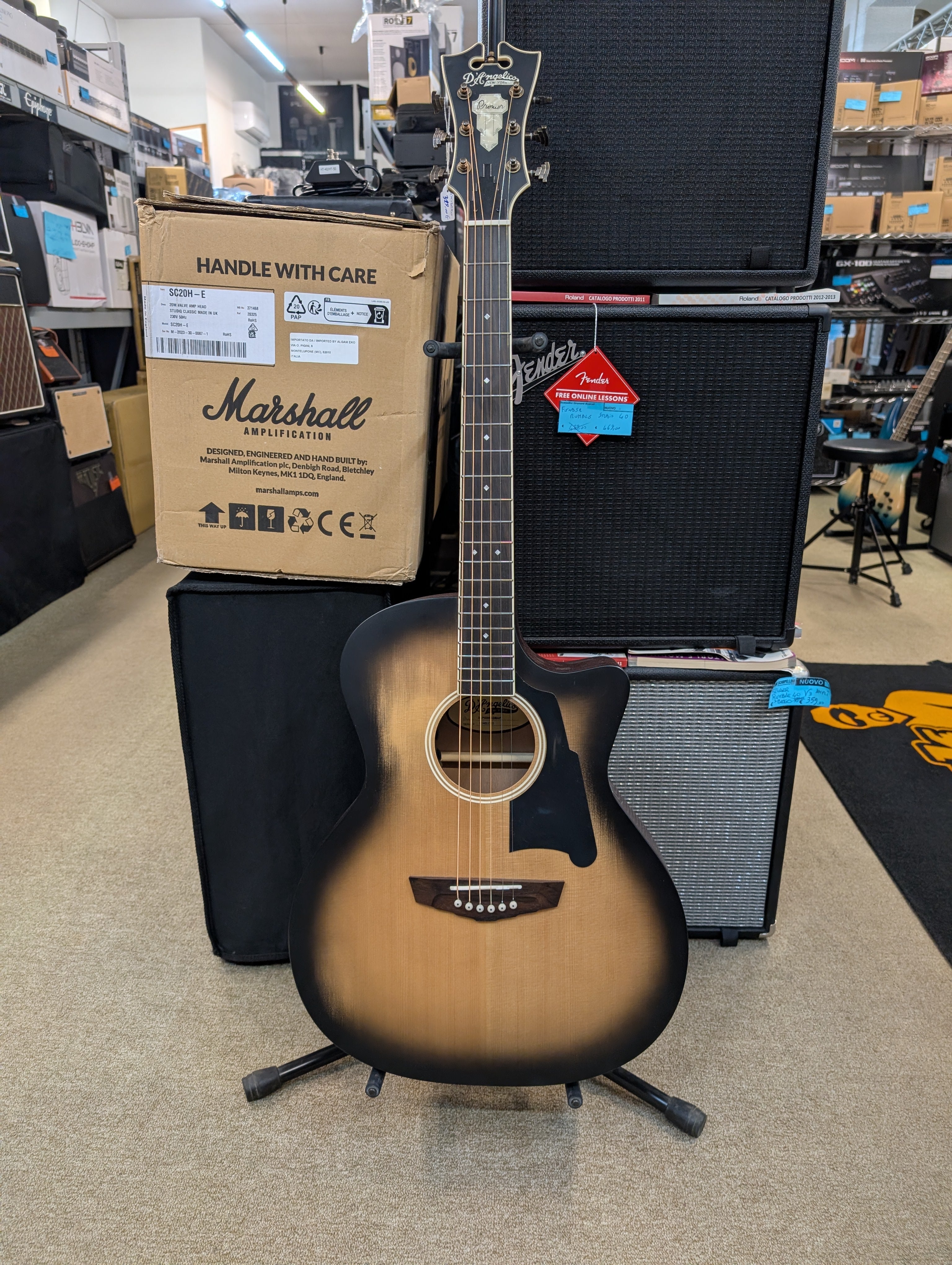 D'Angelico Premier Gramercy Aged Burst