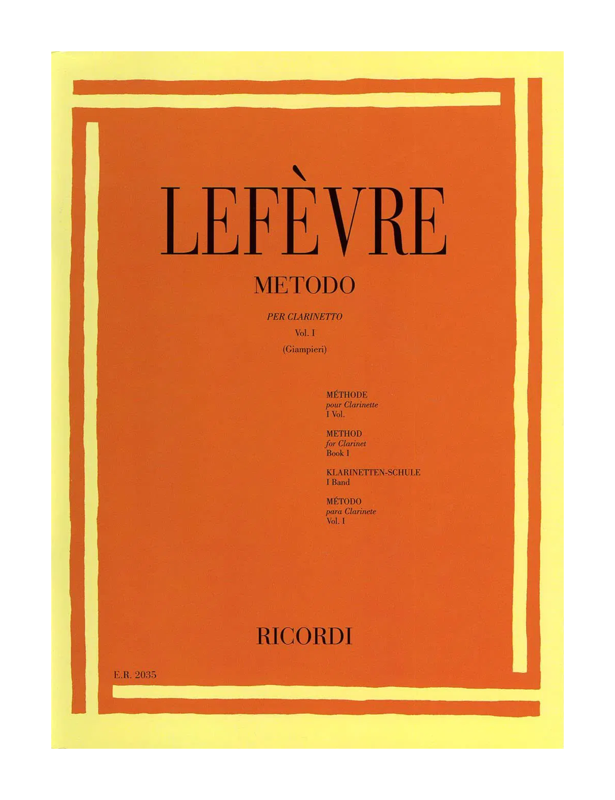 LEFéVRE Metodo per Clarinetto I