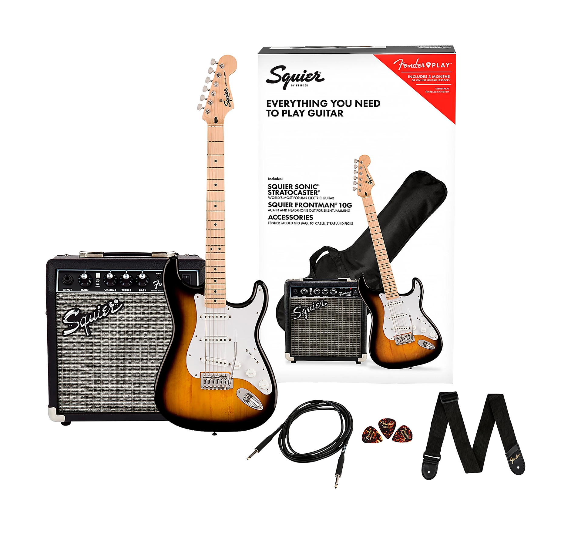 Squier Sonic Stratocaster SSS Pack