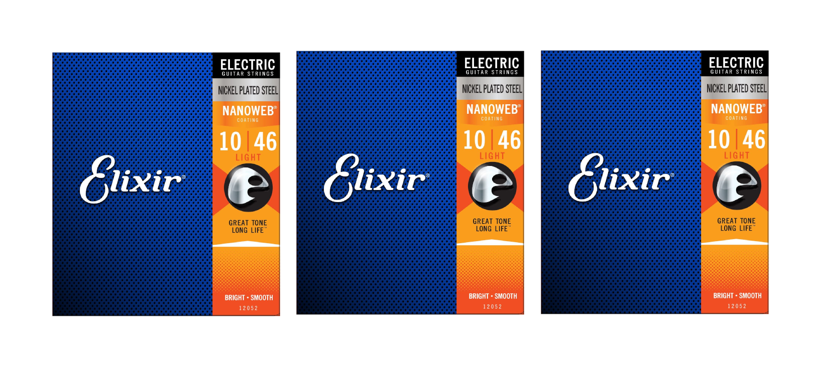 Elixir 3x2 Pack 16542 Electric Nickel 10-46