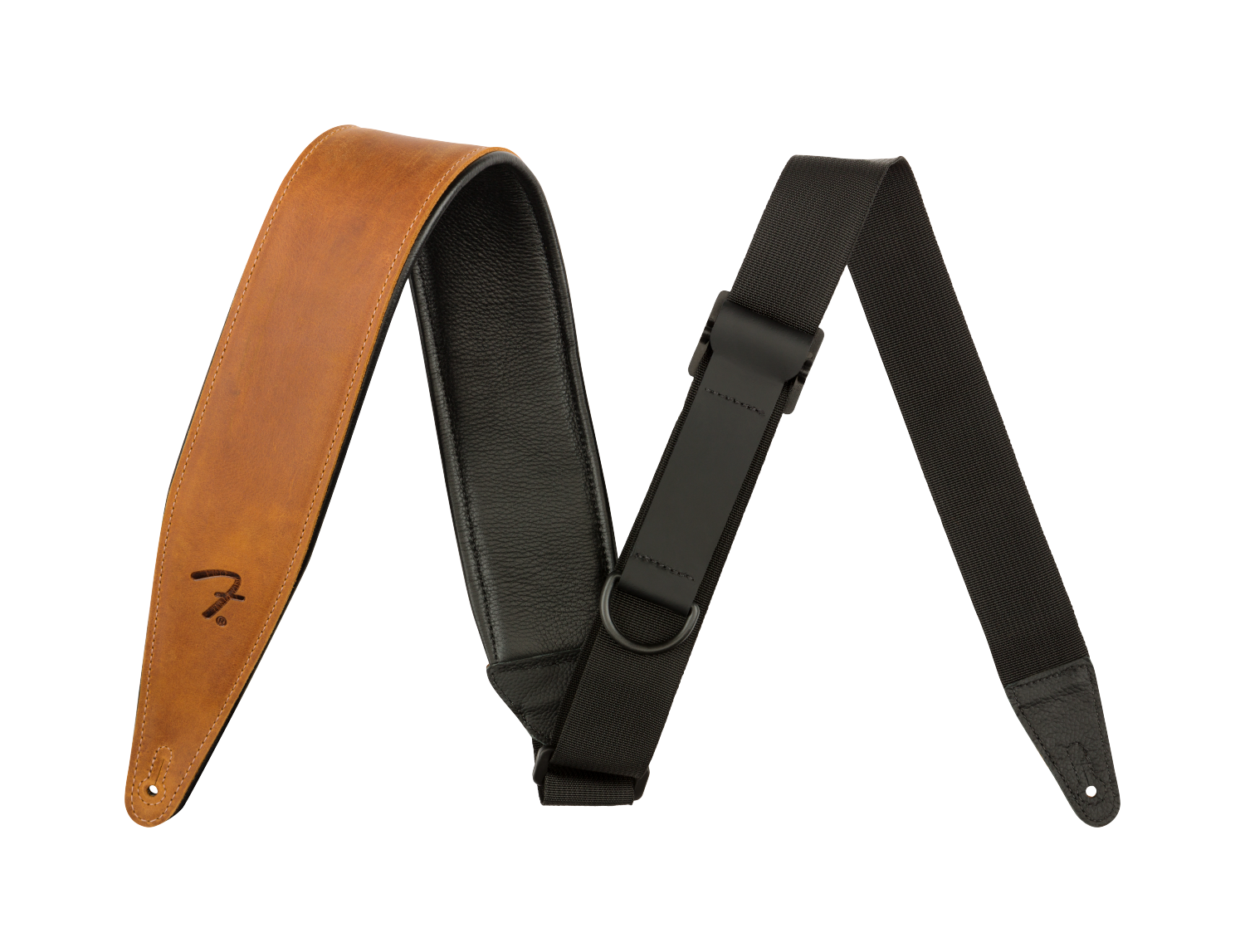 Fender Right Height Strap Leather Cognac