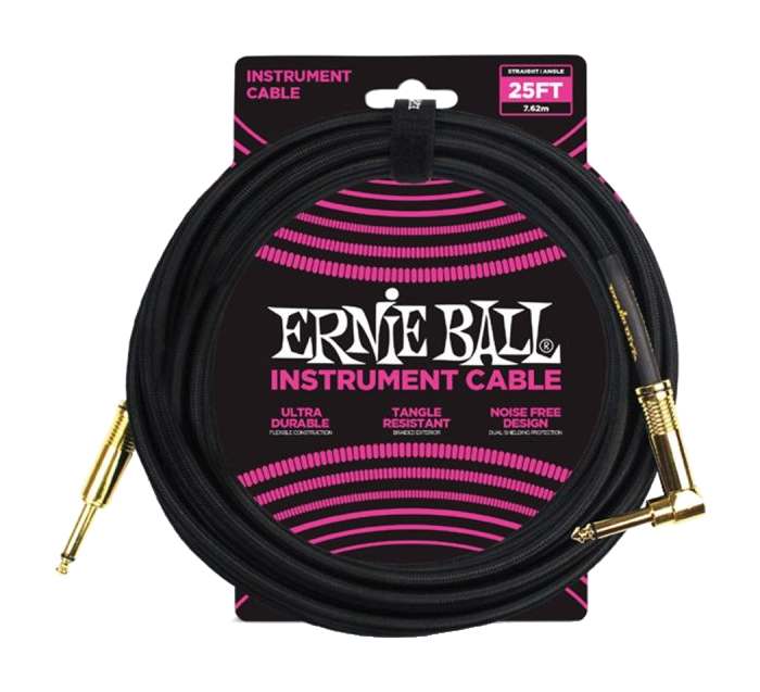 Ernie Ball EB6058 Cavo Braided Black/Black 7,6 m
